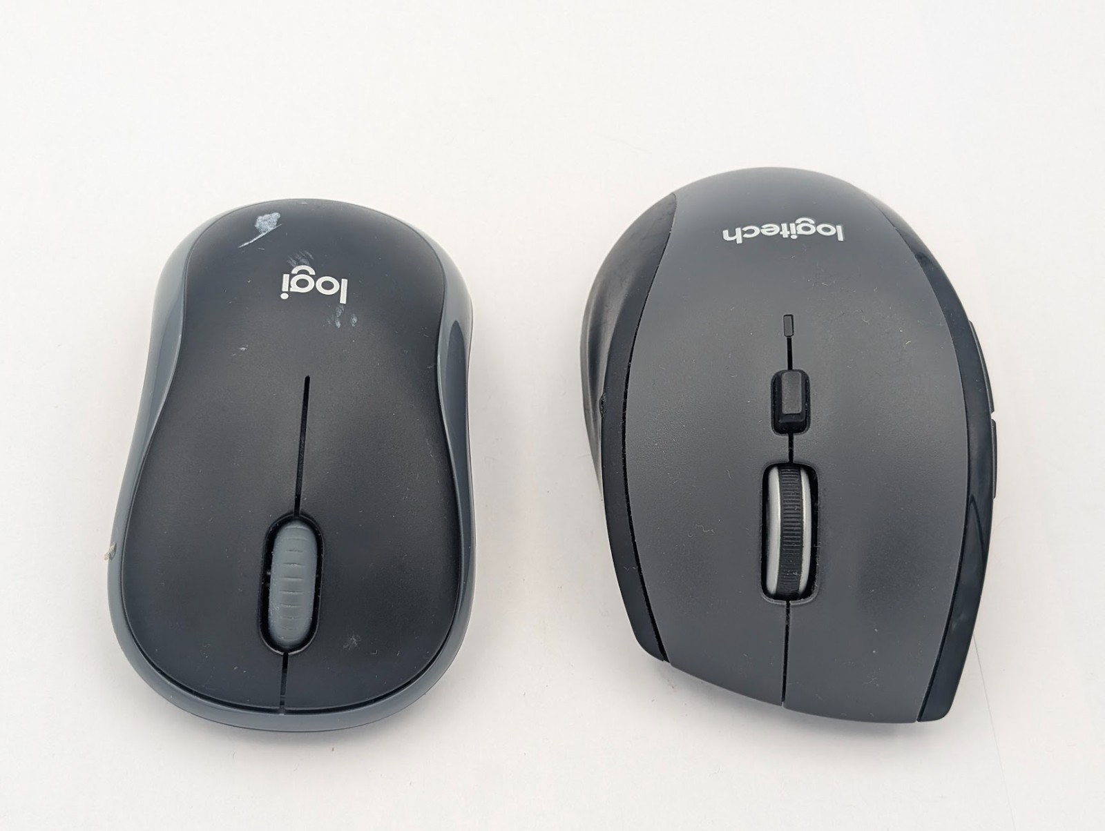 TWO Logitech M185 & M705 Wireless Mouse PACK – NO USB RECEIVER – WORKS