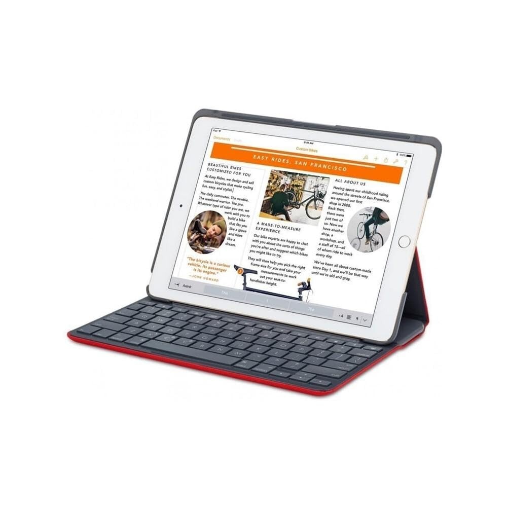 Logitech Canvas Keyboard Folio Case for iPad Air 2 – Red (920-007273)