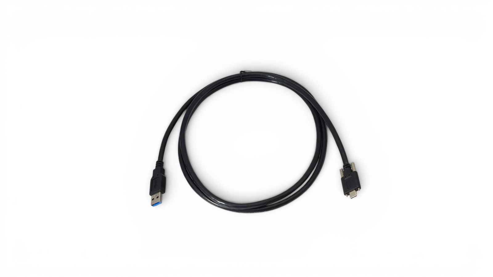 3.3ft USB 2.0 USB-A to USB-C Double Screw Lock Cable – Black