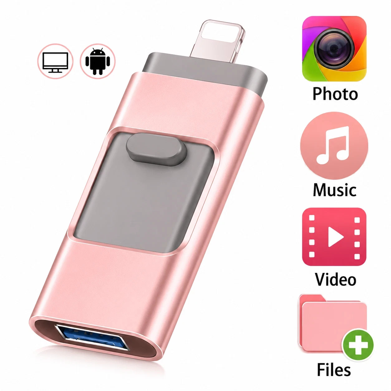 4 IN 1 USB 3.0 Flash Drive Memory Photo Stick for iPhone Android Type C