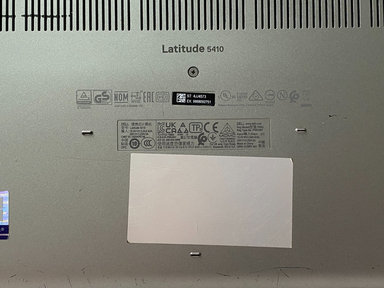Dell Latitude 5410 14″ Touch i5-10310U 16GB DDR4 512GB SSD Win11H w/AC BIOS PW