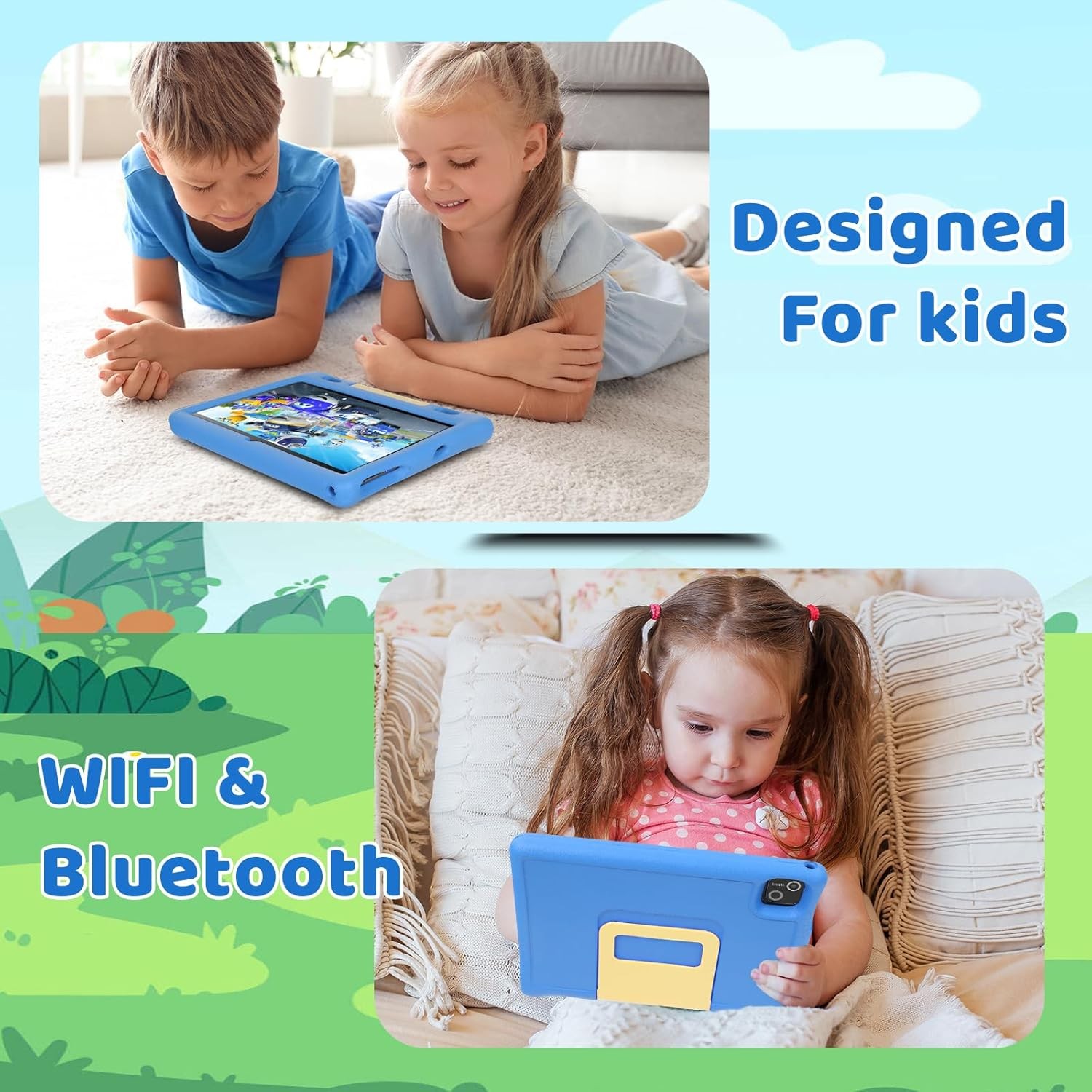Kids Tablet, Android 15 Tablet 7/10 inch Octa-Core 20(3+17)GB RAM 128GB ROM WiFi