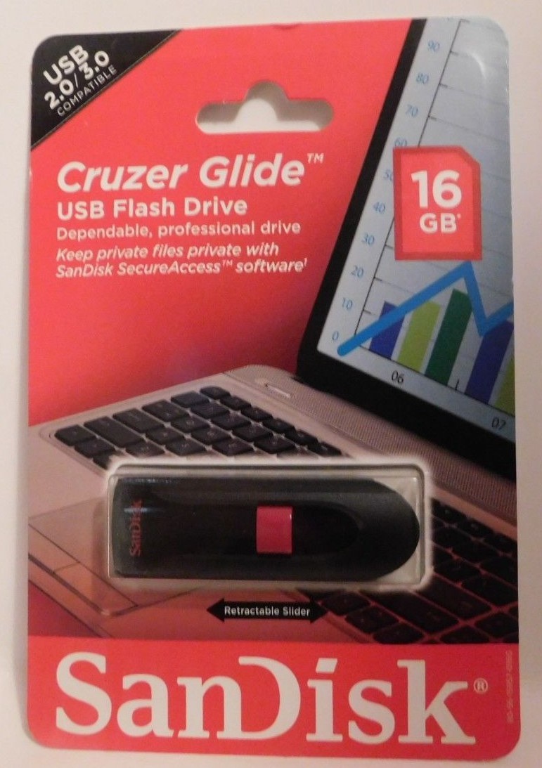 Sandisk 16GB 32GB Cruzer Glide Flash Drive USB 2.0 Memory