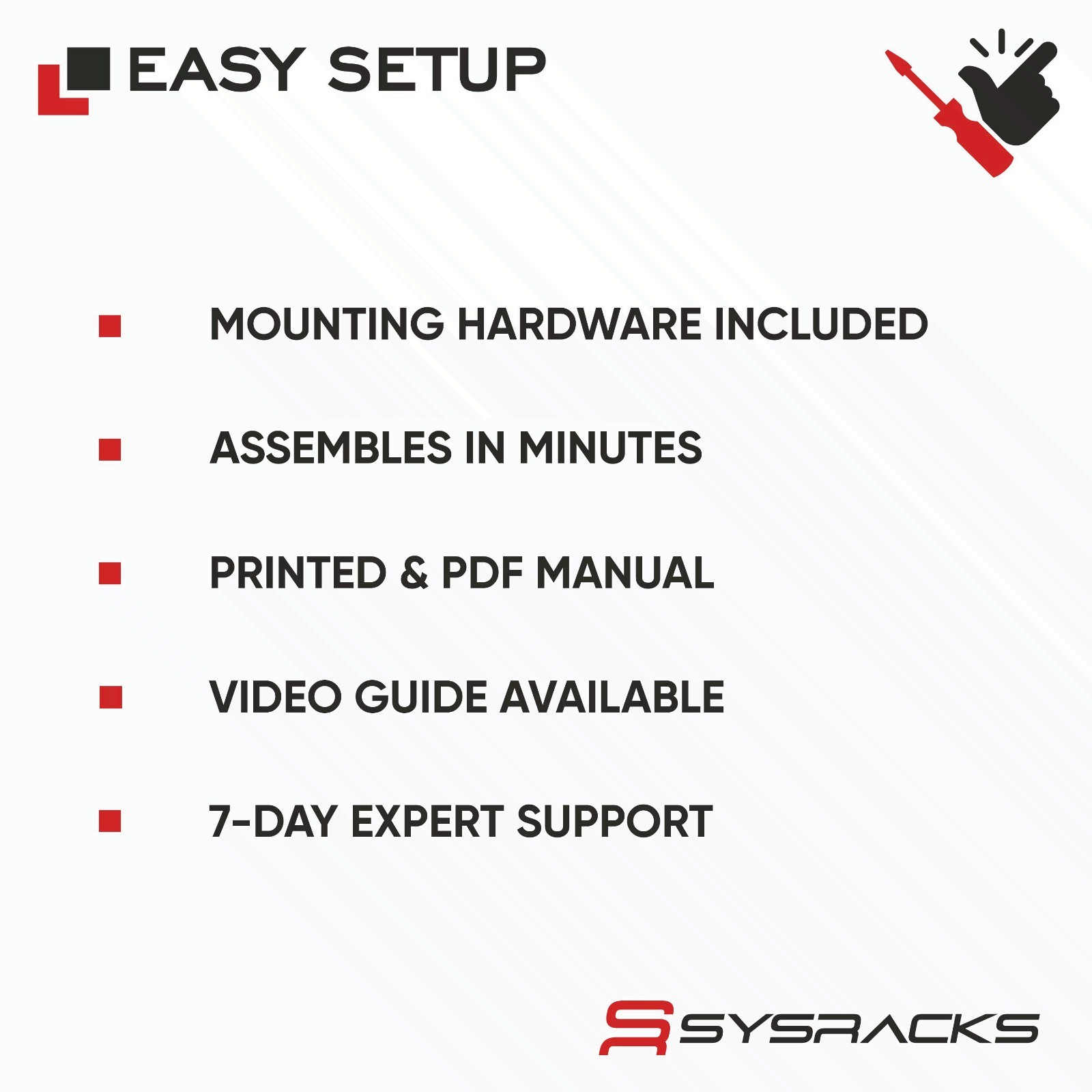 Sysracks 32U 24” Deep IT Network Data Server Rack Cabinet