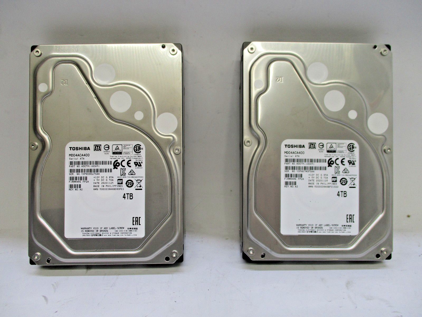 LOT 2 – TOSHIBA MD04ACA400 4TB HDD SATA III 7200 RPM T8 F11