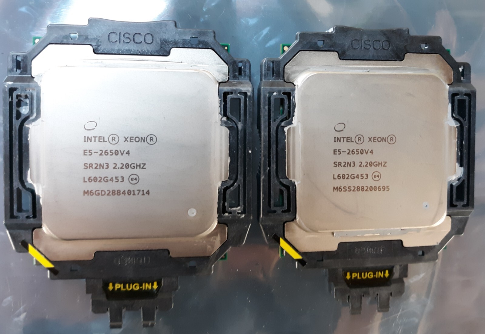 Pair of Intel Xeon E5-2650 V4 SR2N3 2.20GHz Server Processor w/ Black Bracket