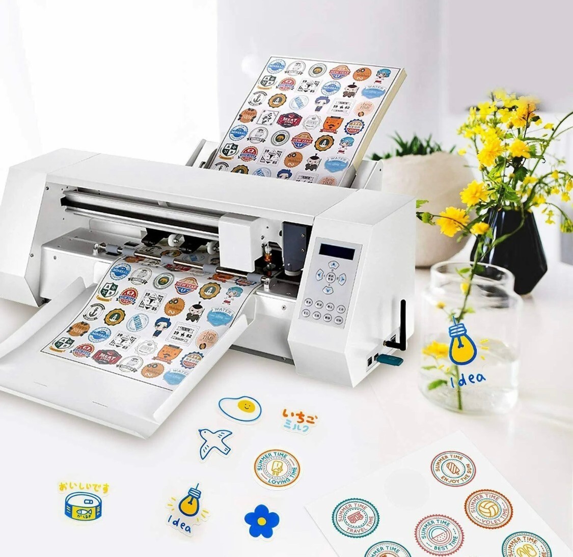 SIHL Premium Printable Glossy Vinyl Sticker Paper for Inkjet 75 Sheets 8.5″x11″