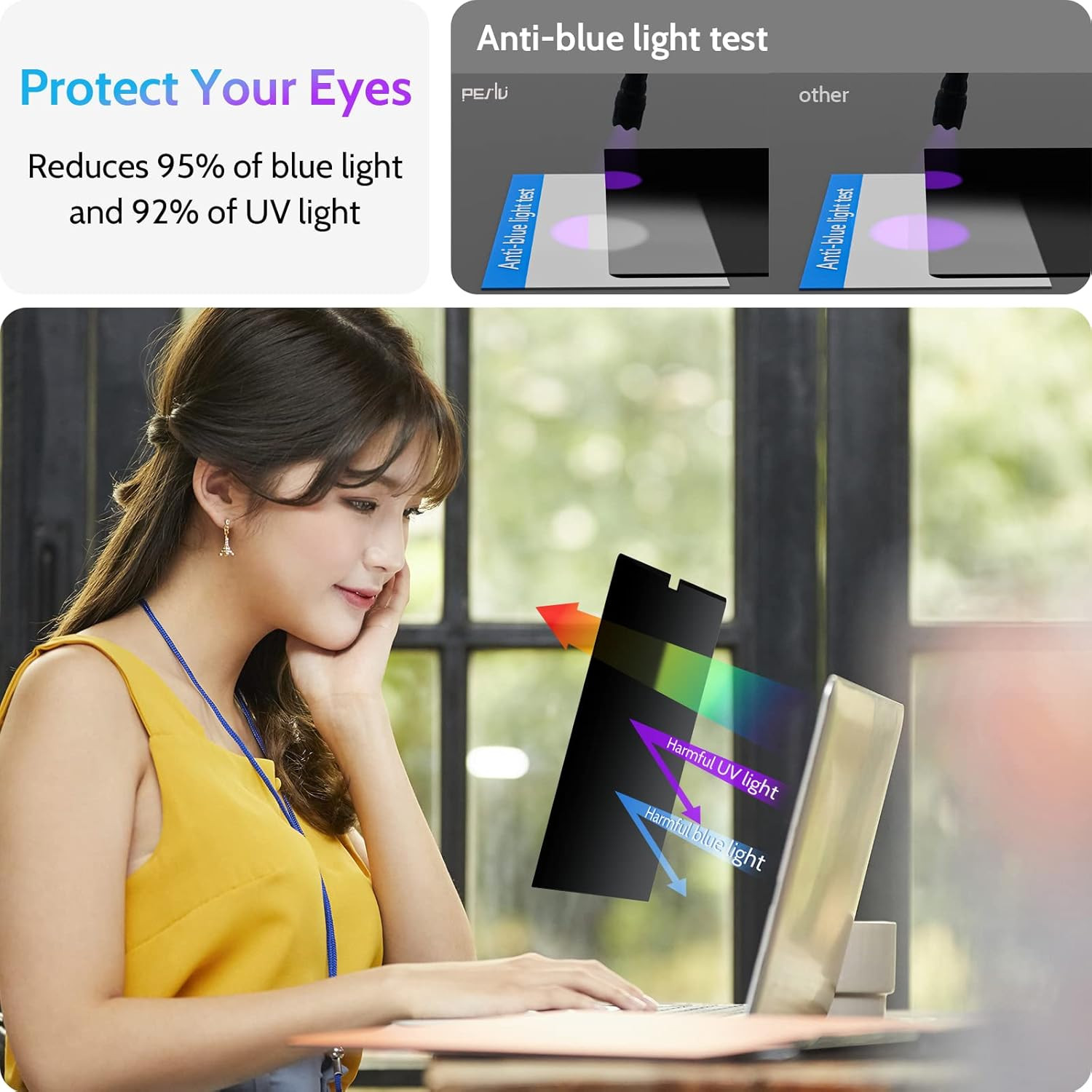 Magnetic Privacy Screen for Macbook Air 13.6/13 Inch (2022-2026, M2, M3, M4, M5)