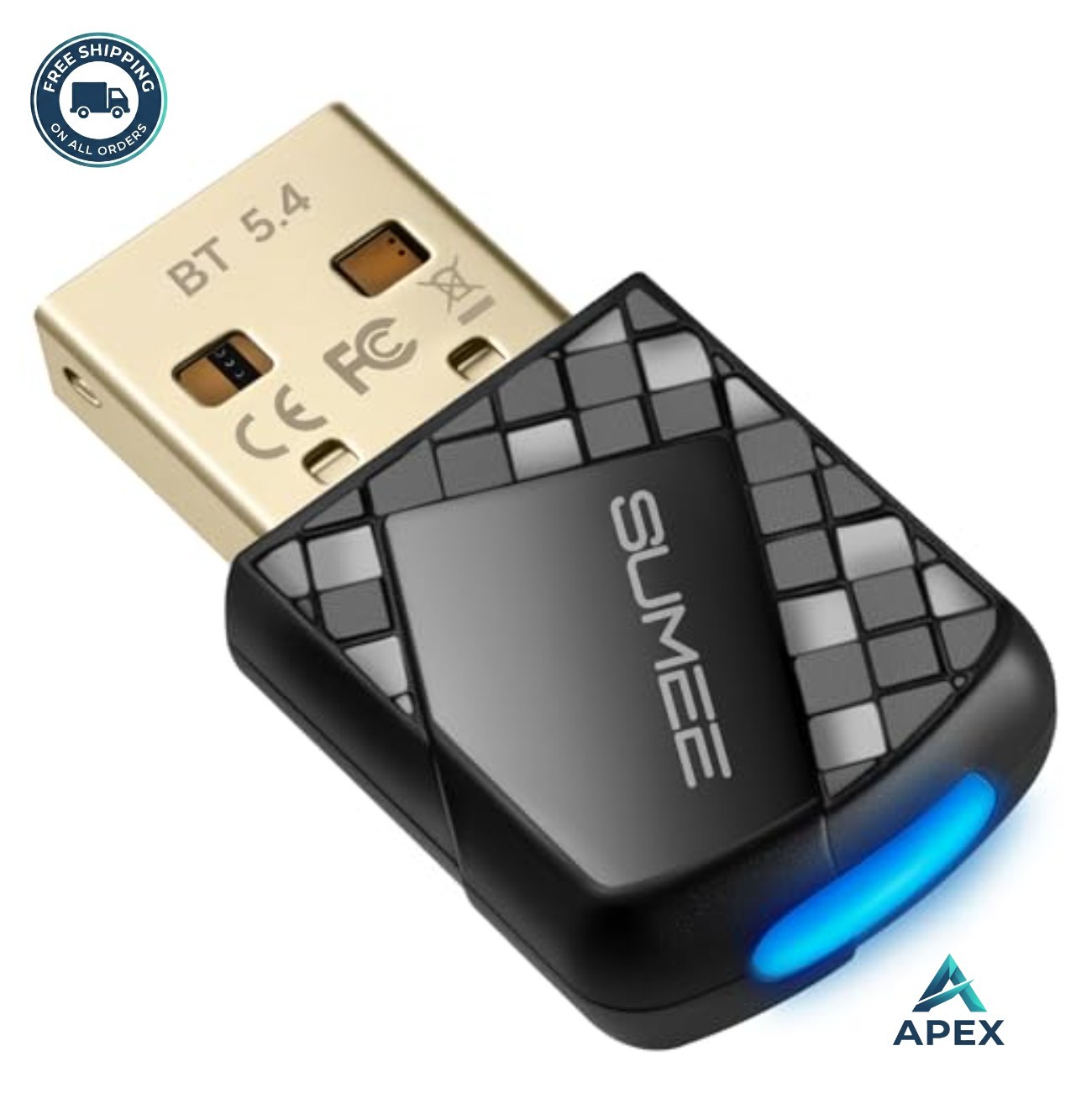 Bluetooth 5.4 USB Adapter for PC Wireless Dongle Plug and Play Keyboard Mouse