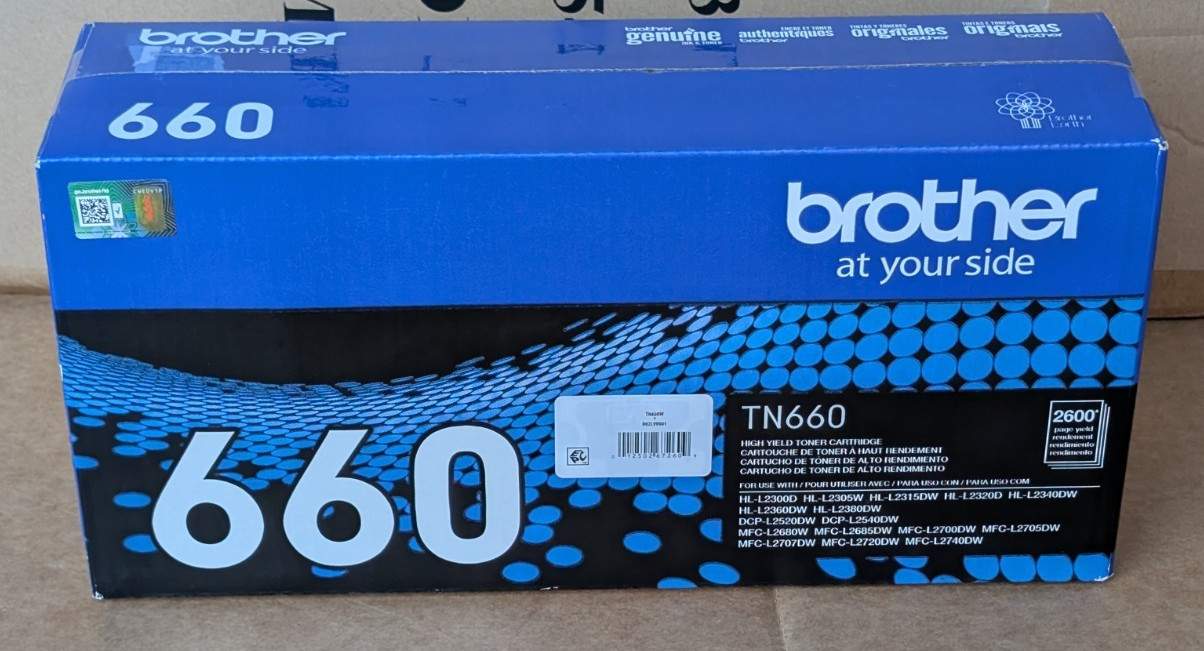 Brother TN660 High Yield Toner Cartridge 2,600 Pages Yield