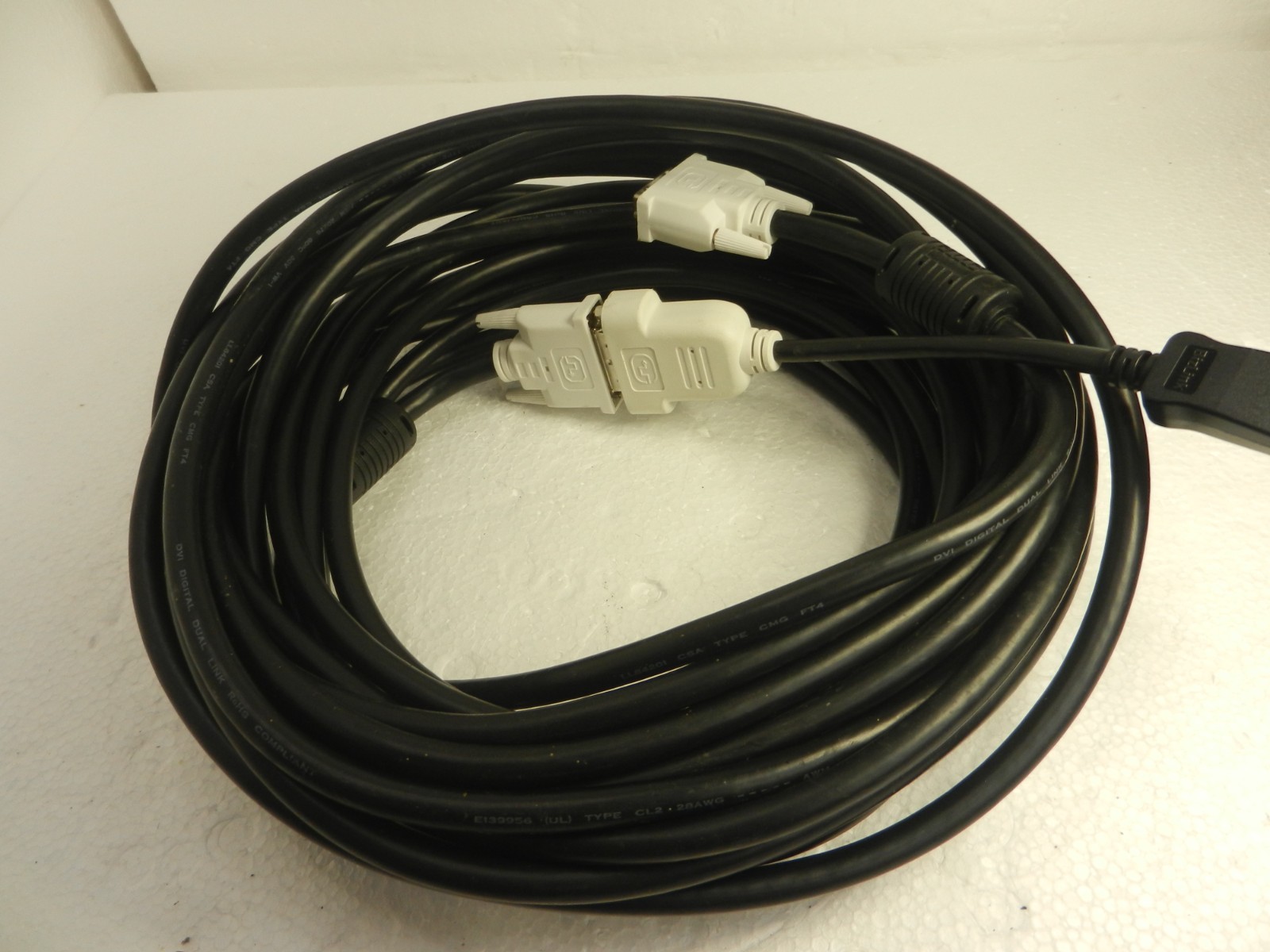 25ft DVI-D Dual-Link Male to Male Video Monitor Cable w/ Ferrites STARTECH