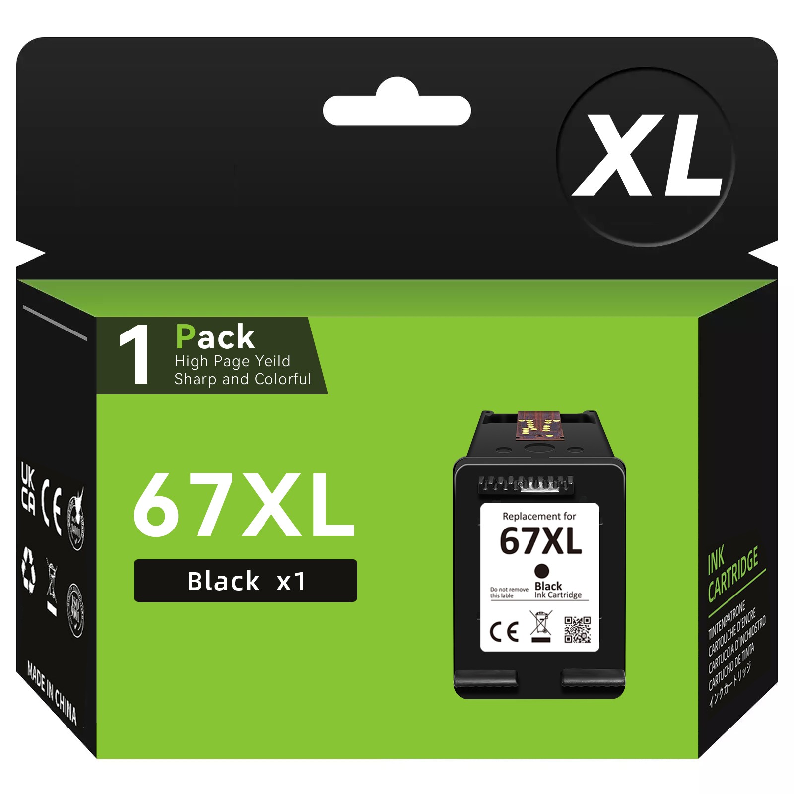 67XL Ink Cartridge for HP Ink 67 Deskjet 2700 2755 2855 4152 4155 Envy 6055 6455