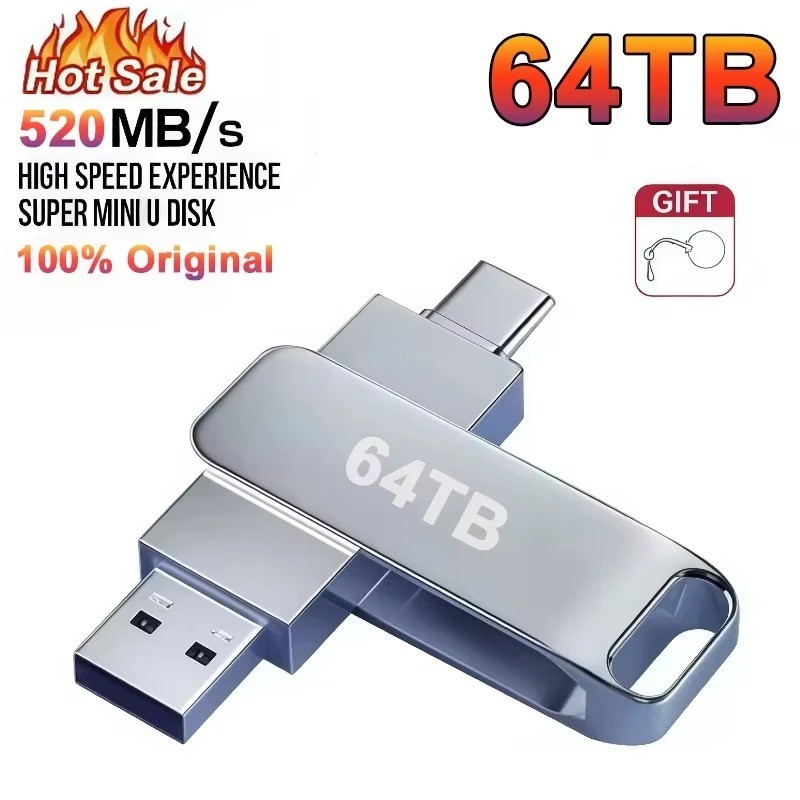 Xiaomi 16TB USB 3.2 Flash Drive High-Speed Metal Waterproof Pendrive Memory Card