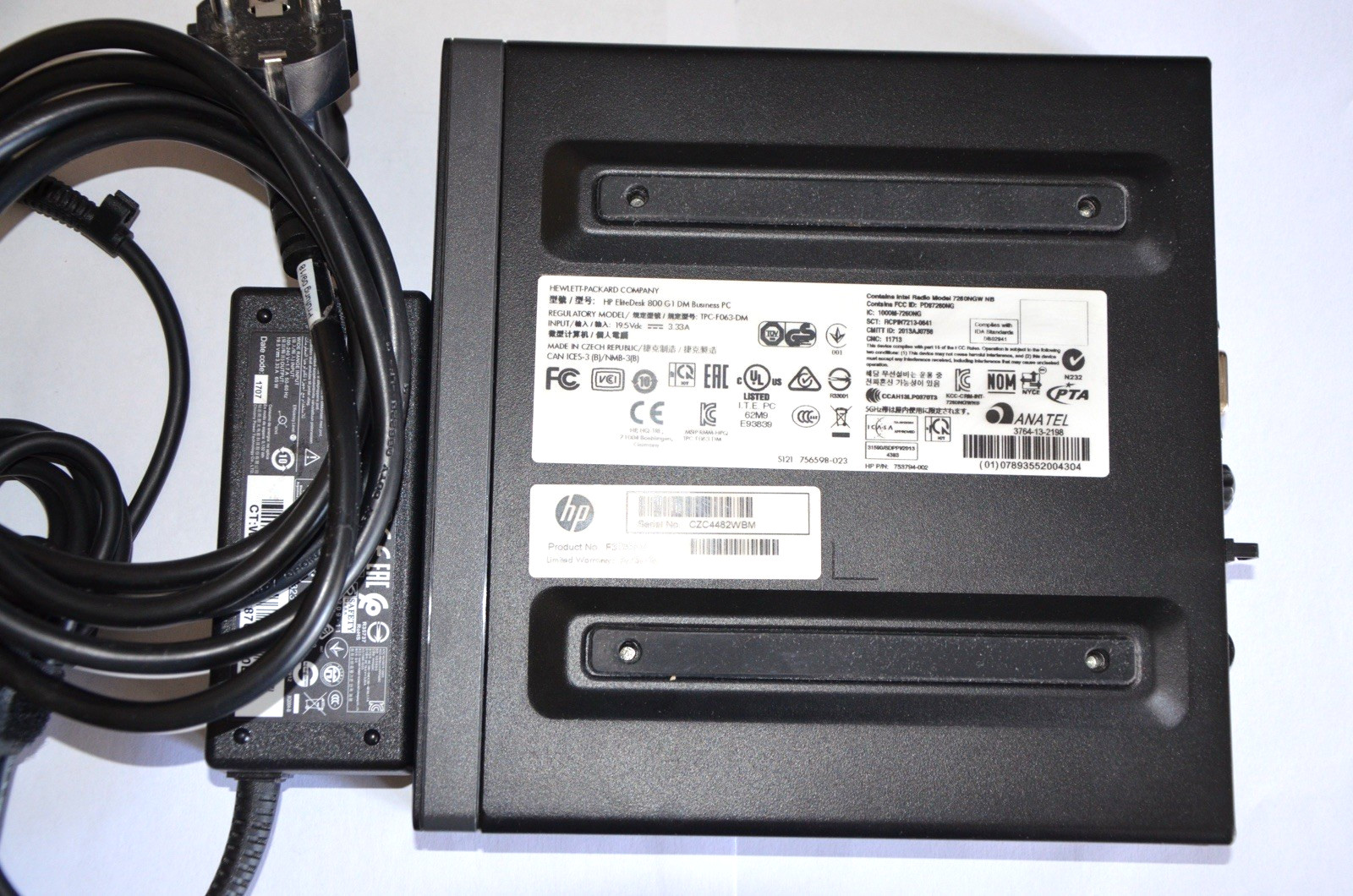 HP EliteDesk 800 G1 DM Mini PC Intel Core i7-4785T 8GB RAM Crucial SSD 250GB