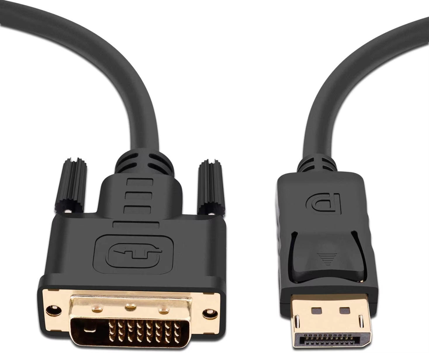 100X Lot 6,10ft Gold Plated DisplayPort to DVI-D Male Dual Link Adapter 1080p