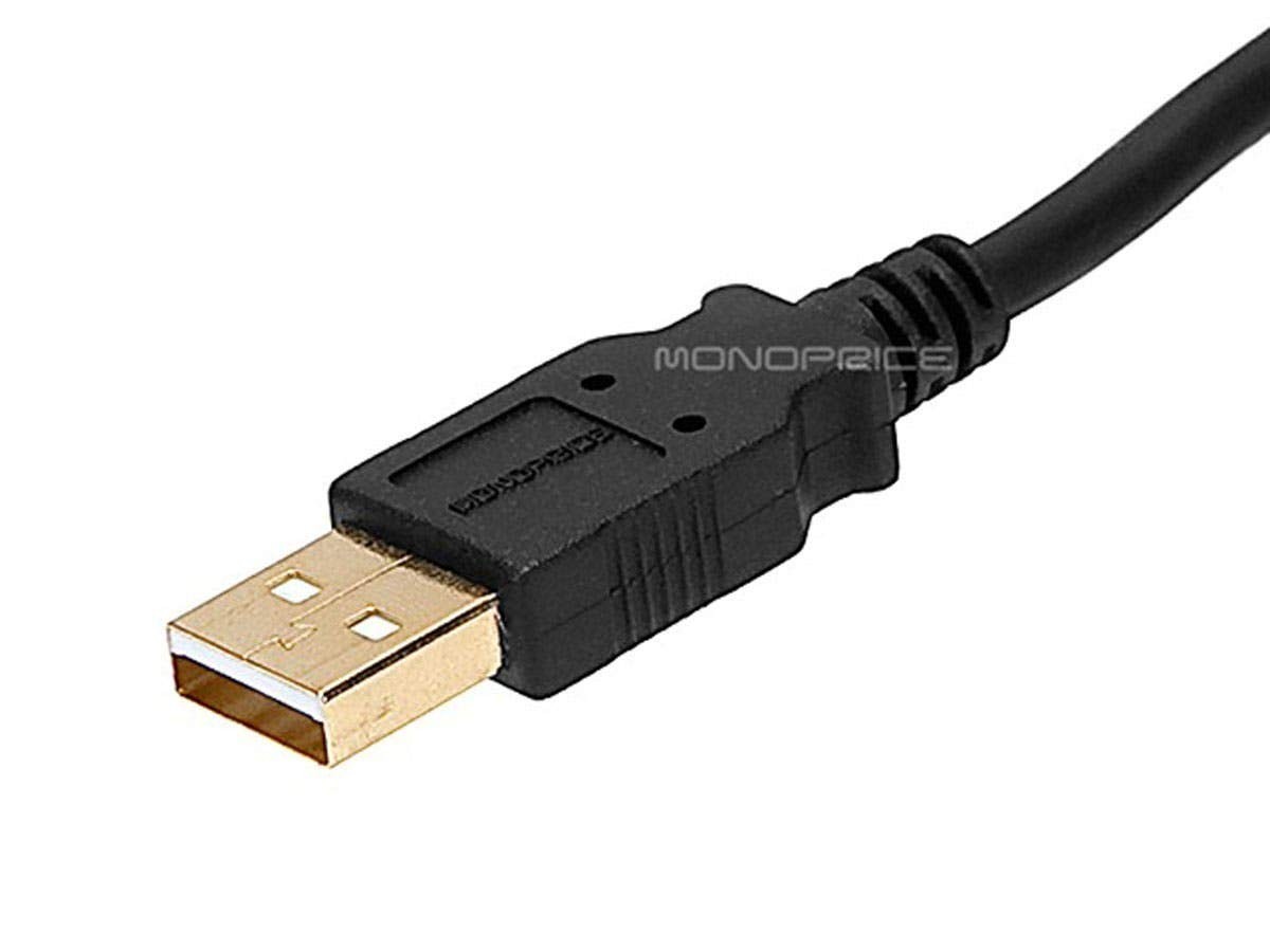 Reliable USB 2.0 Type-A Extension Cable – 3 Feet with Gold Plated Connectors