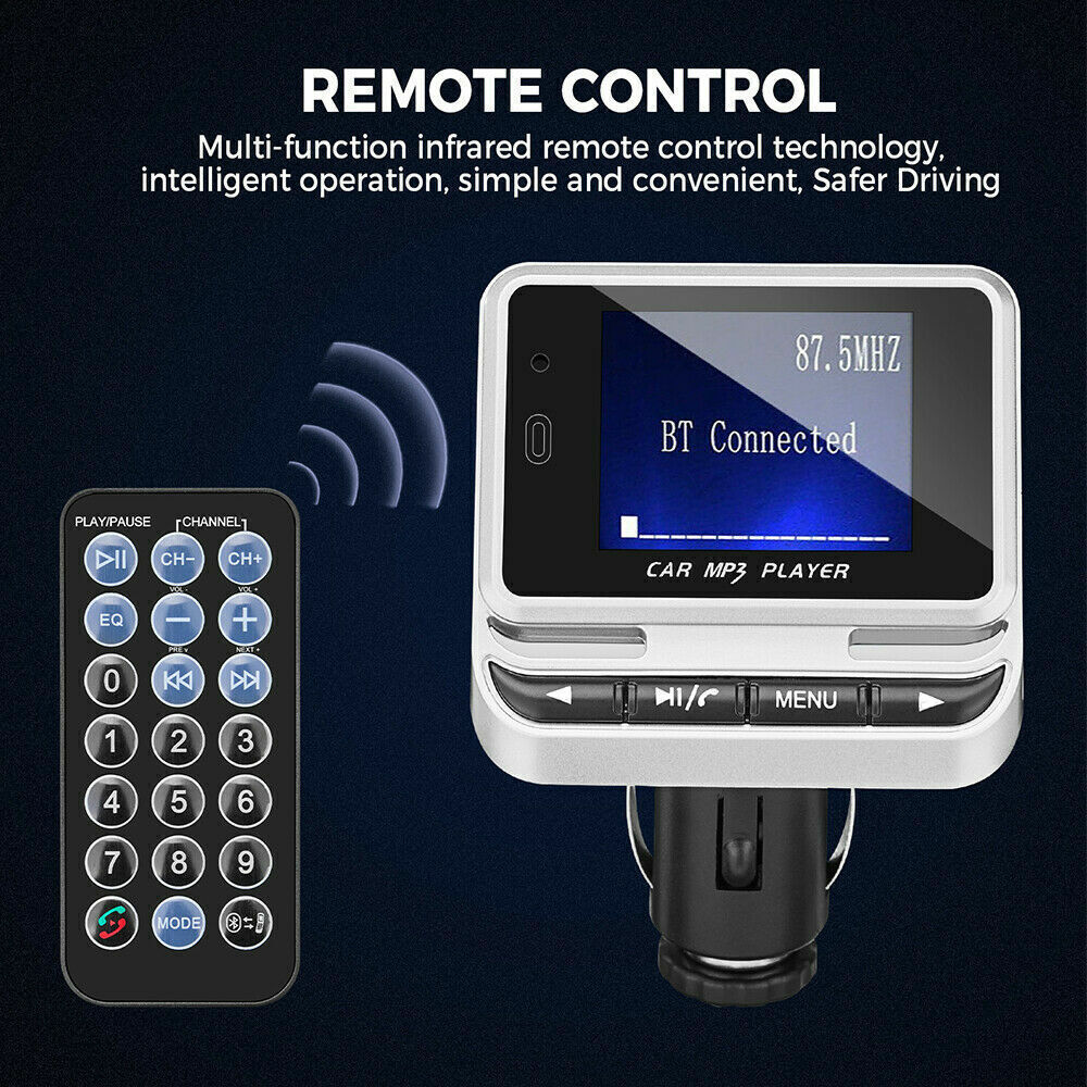 Bluetooth 5.0 Wireless Car FM Transmitter USB Charger Aux Adapter MP3 Hands-free