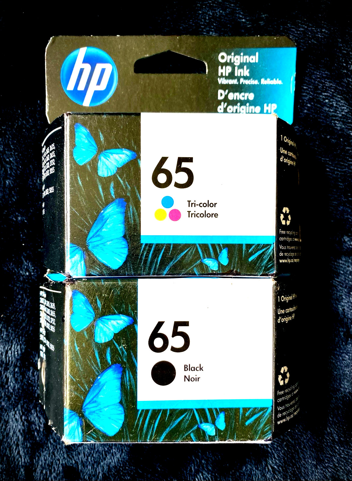 2022! GENUINE HP 65 Black Tri-Color Combo Ink Set OEM T0A36AN N9K01AN N9K02AN