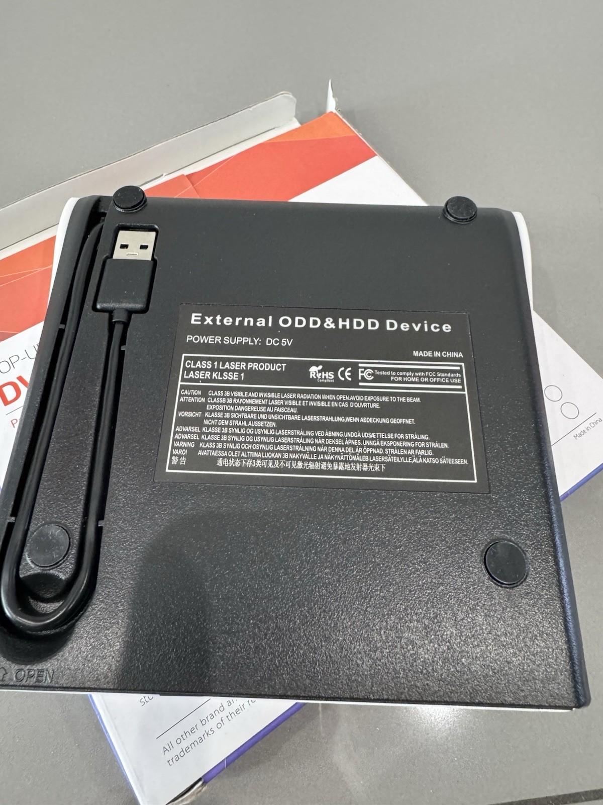 External DVD-RW Dual Layer Drive Pop-Up Mobile USB 3.0 Plug & Play Max 5Gbps
