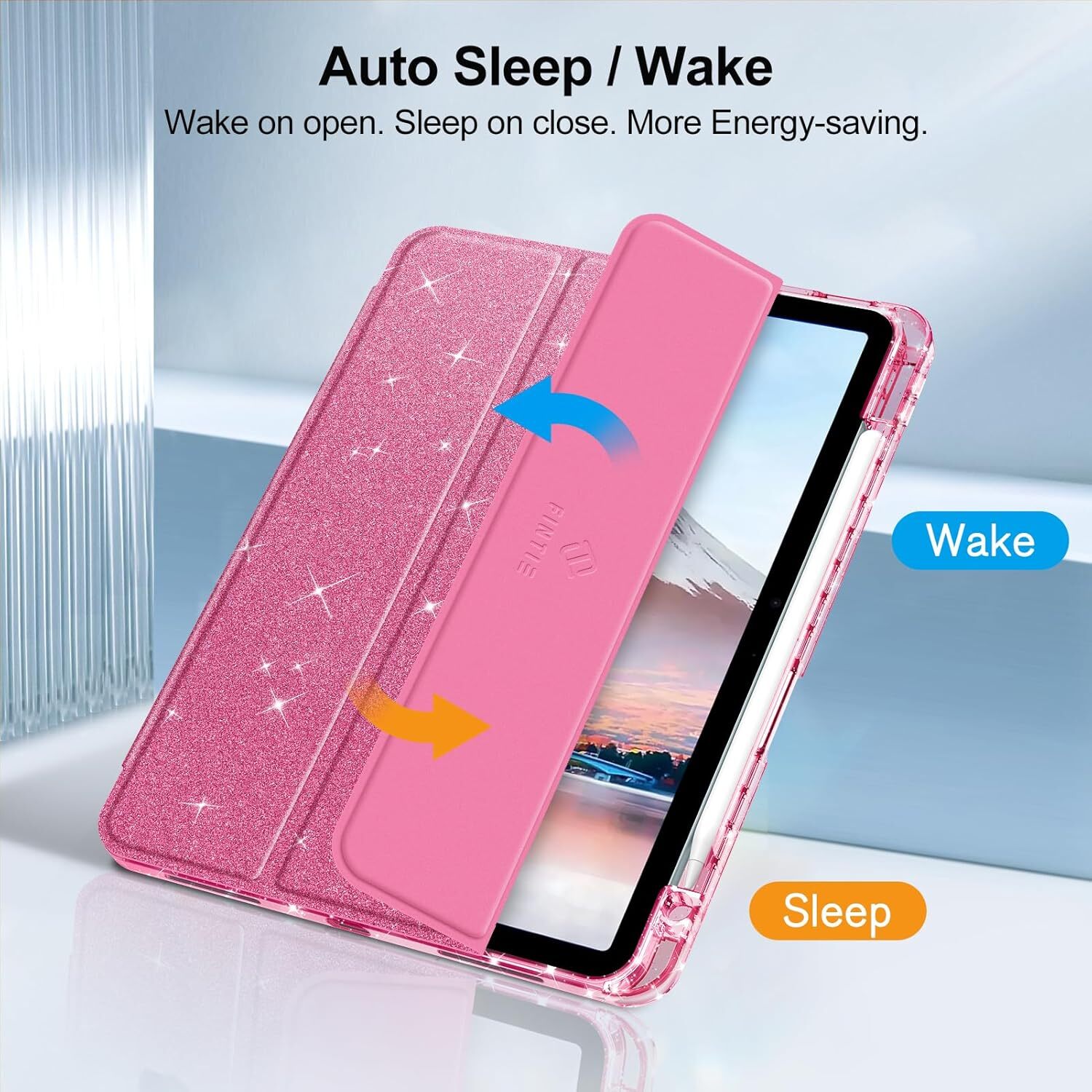 Slim Case for iPad Air 11-inch M3 2025 2024/iPad Air 5th 4th Shiny Clear Cover