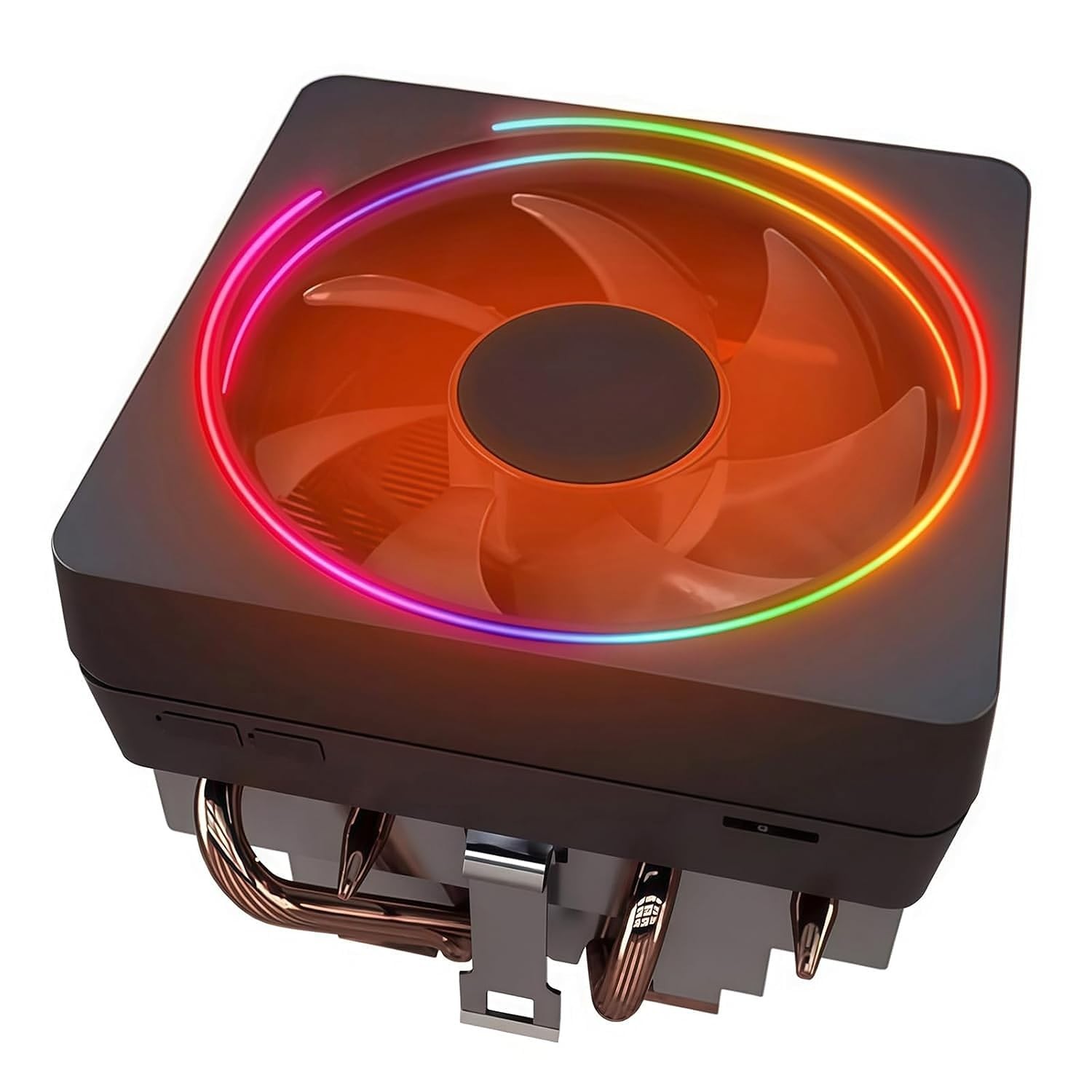 High-Performance CPU Cooler with RGB Lighting, Copper Base, AMD AM5 AM4 Compatib