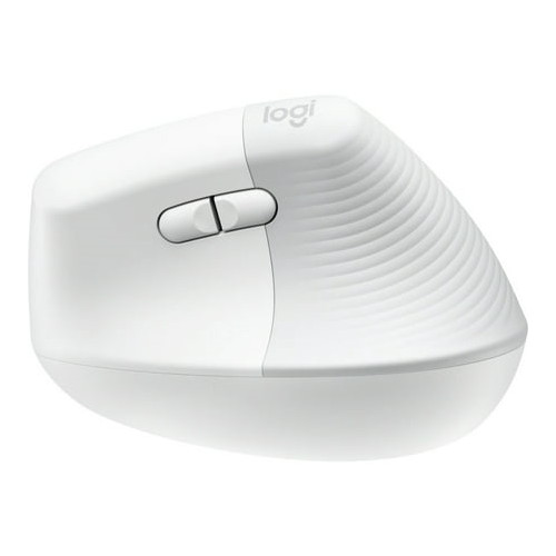 Logitech – Lift Vertical Wireless Ergonomic Mouse with 4 Buttons – Pale Gray