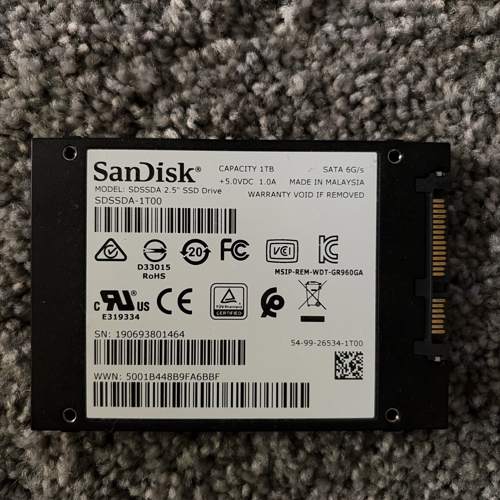 SanDisk 1TB SSD Plus, Internal Solid State Drive – SDSSDA-1T00-G27