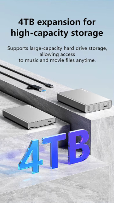 9.5MM SATA HDD SSD Slim Case Type C External 2.5 Aluminum Enclosure Up 4TB Max