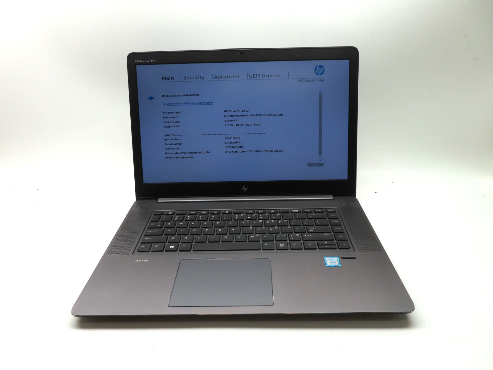 HP ZBook Studio G4 15.6″ Xeon E3-1505M V6 3.0GHz 32GB RAM 512GB SSD M1200