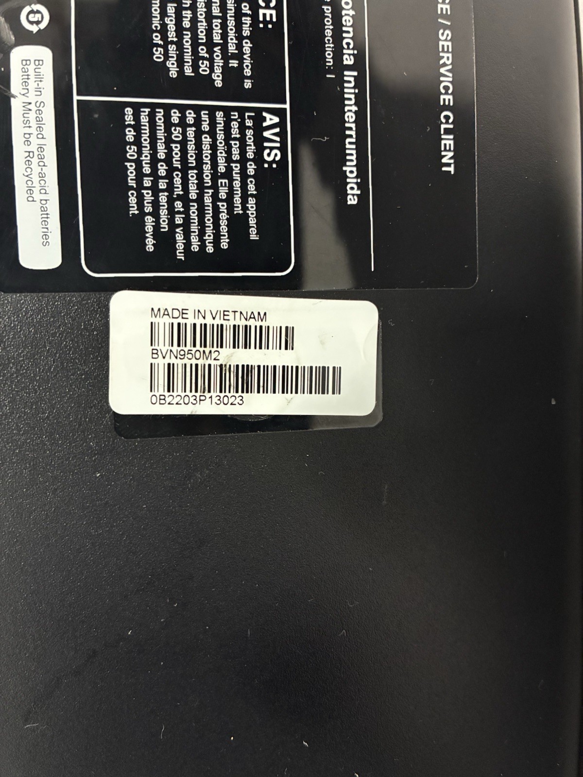 APC UPS Battery Backup 950VA/480W For Gaming PC / Uninterruptible Power Supply