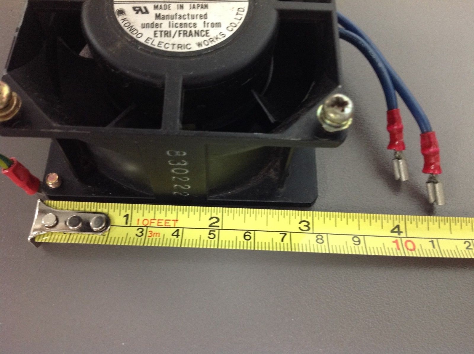 KONDO Axial Flow Fan, Model EP075-38-G, 115 V, 50/60Hz, 10.5/8W, Used and Tested