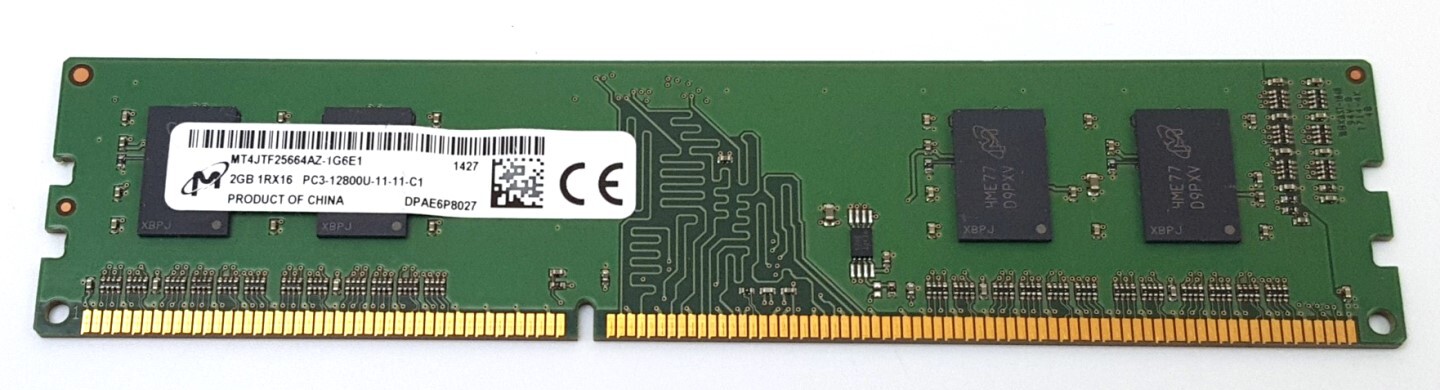 Micron 2GB PC3-12800U DDR3 1600MHz Desktop PC Memory MT4JTF25664AZ-1G6E1