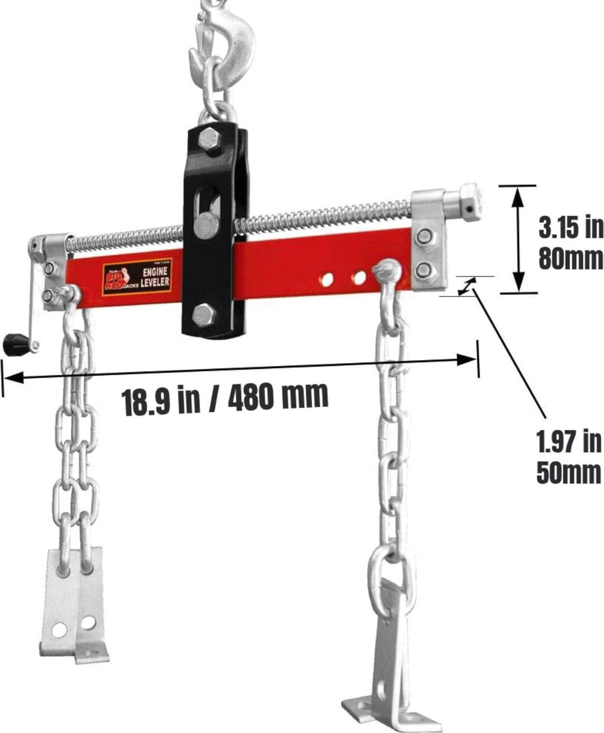 Heavy Duty Engine Hoist Leveler Cherry Picker Shop Crane Load Lift Tool 1500 Lbs