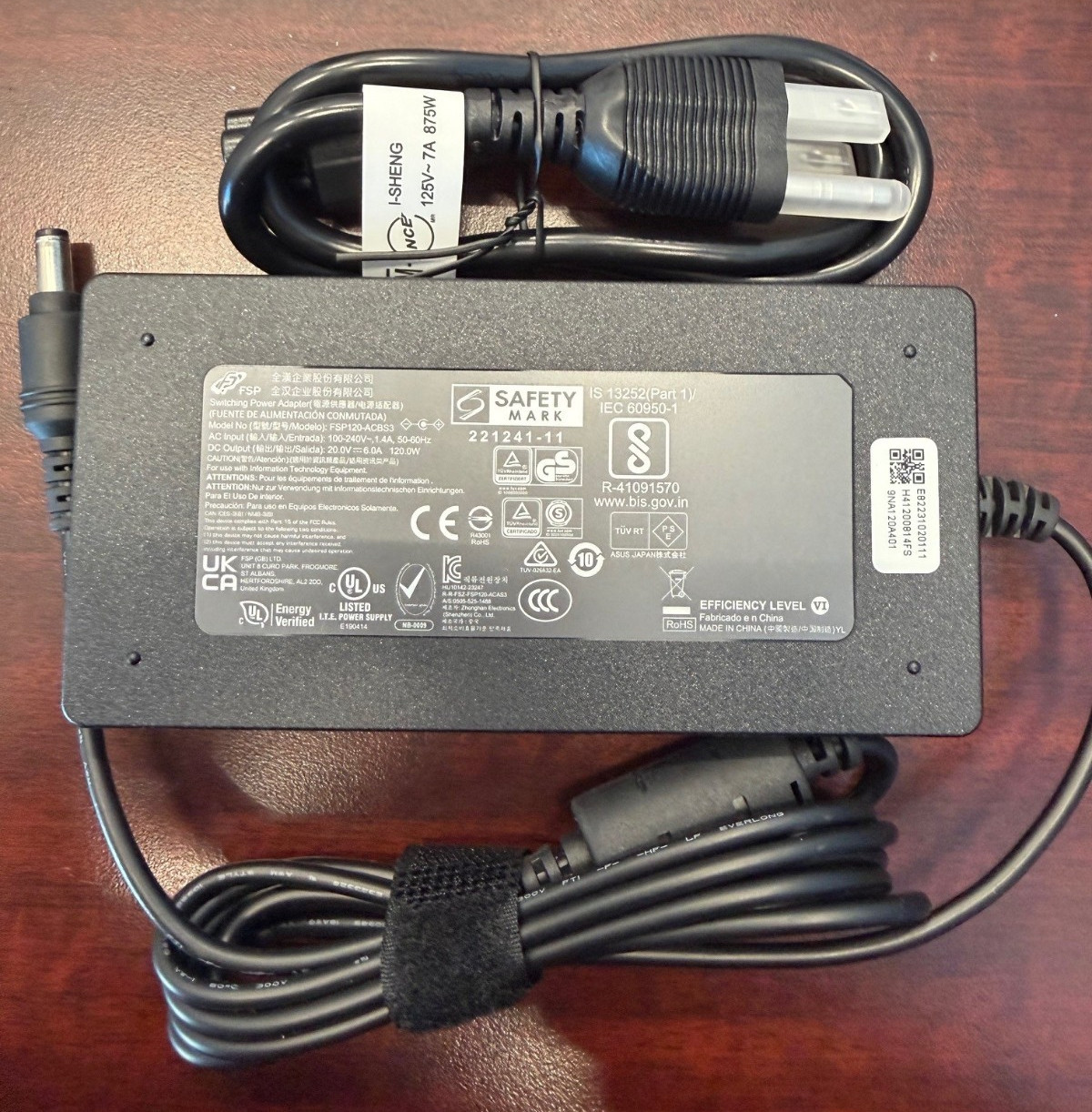 120W AC Adapter Charger FSP120-ACBS3 For ASUS NUC 20.0V 6.0A