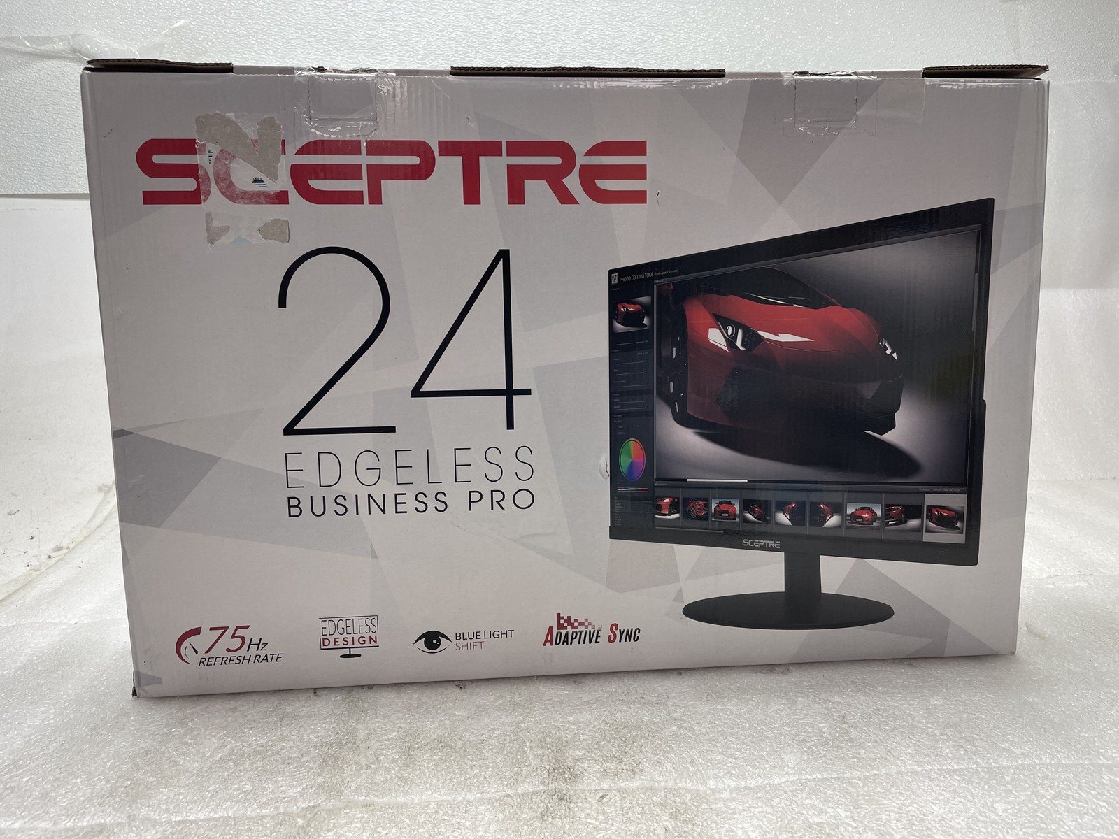 New Open Box Sceptre E249W-FPT 24″ IPS 75Hz LED Monitor – Black