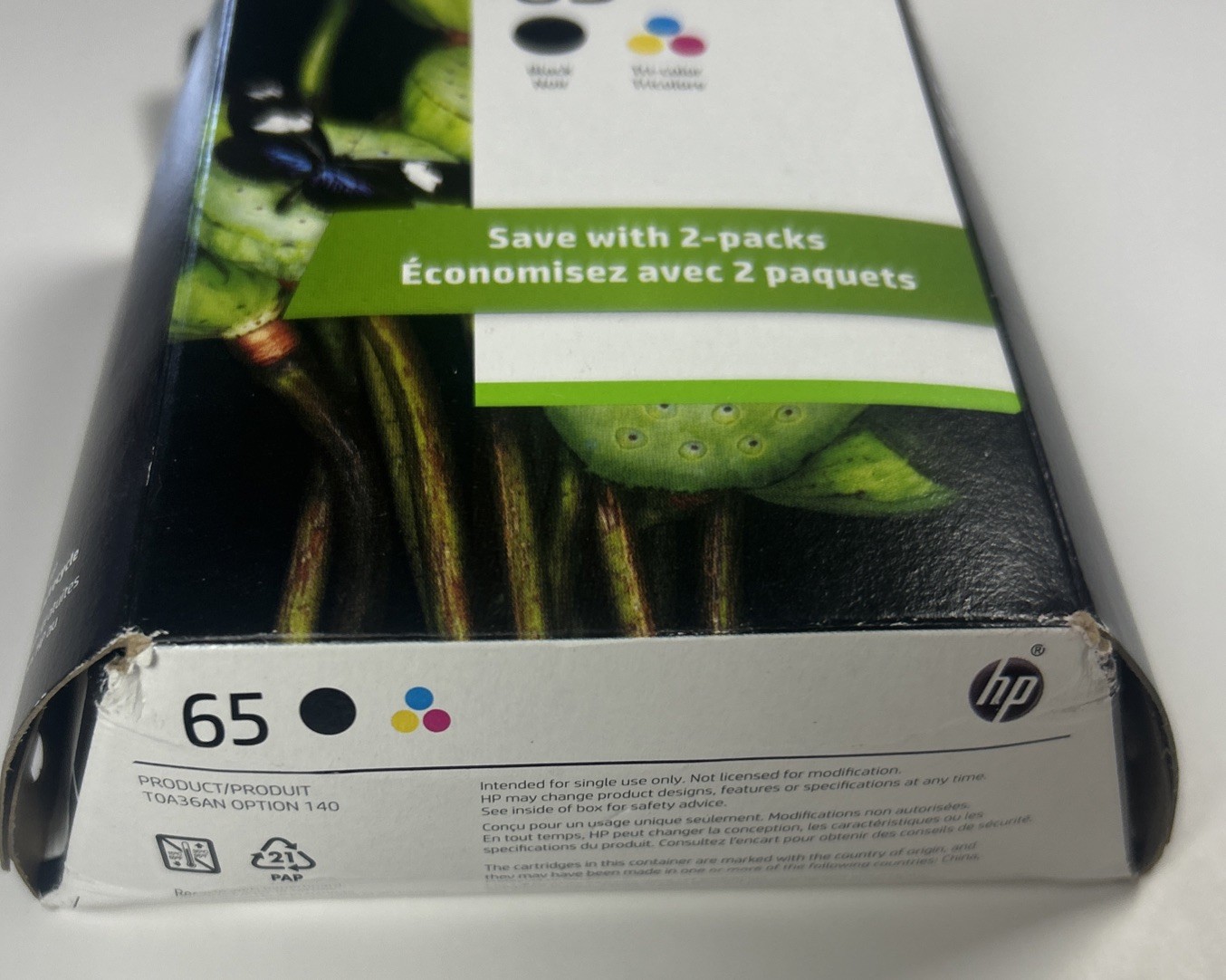 HP 65 2pack Combo Ink Cartridges Black and Color NEW GENUINE