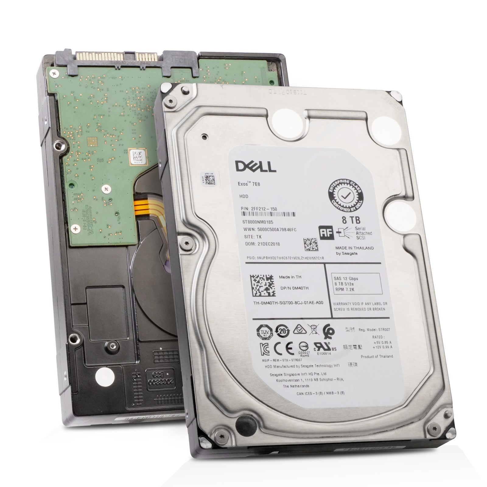 Dell/Seagate Exos 7E8 8TB ST8000NM0185 7.2K RPM SAS 12Gb/s 512e 3.5″ HDD