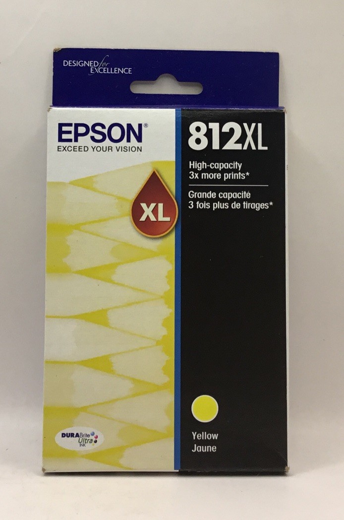 Epson 812XL High Capacity Yellow Ink Cartridge Exp 9/26