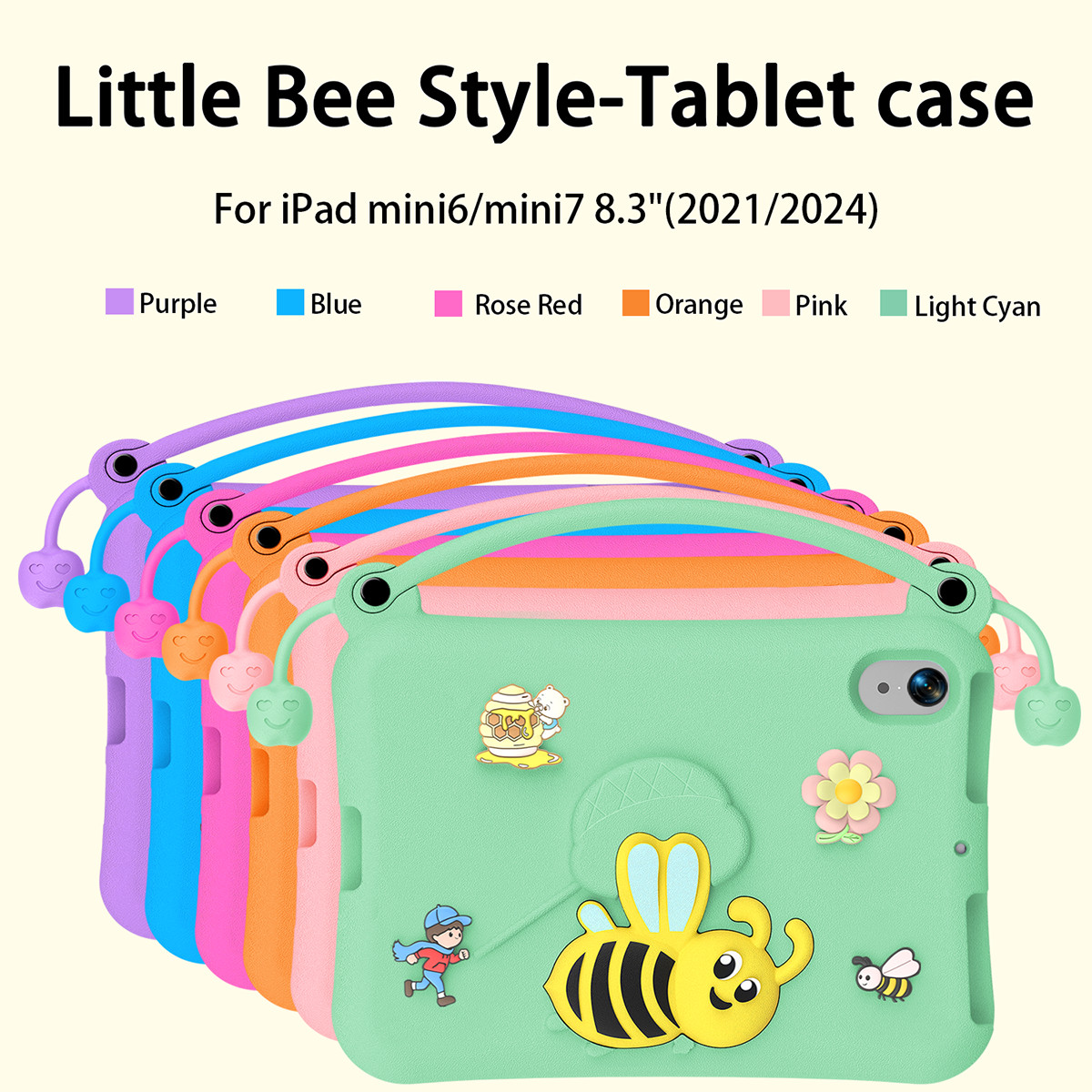 Kids Handle Lovely Case for Apple iPad Mini 6 / Mini (A17 Pro) 8.3 inch 2024