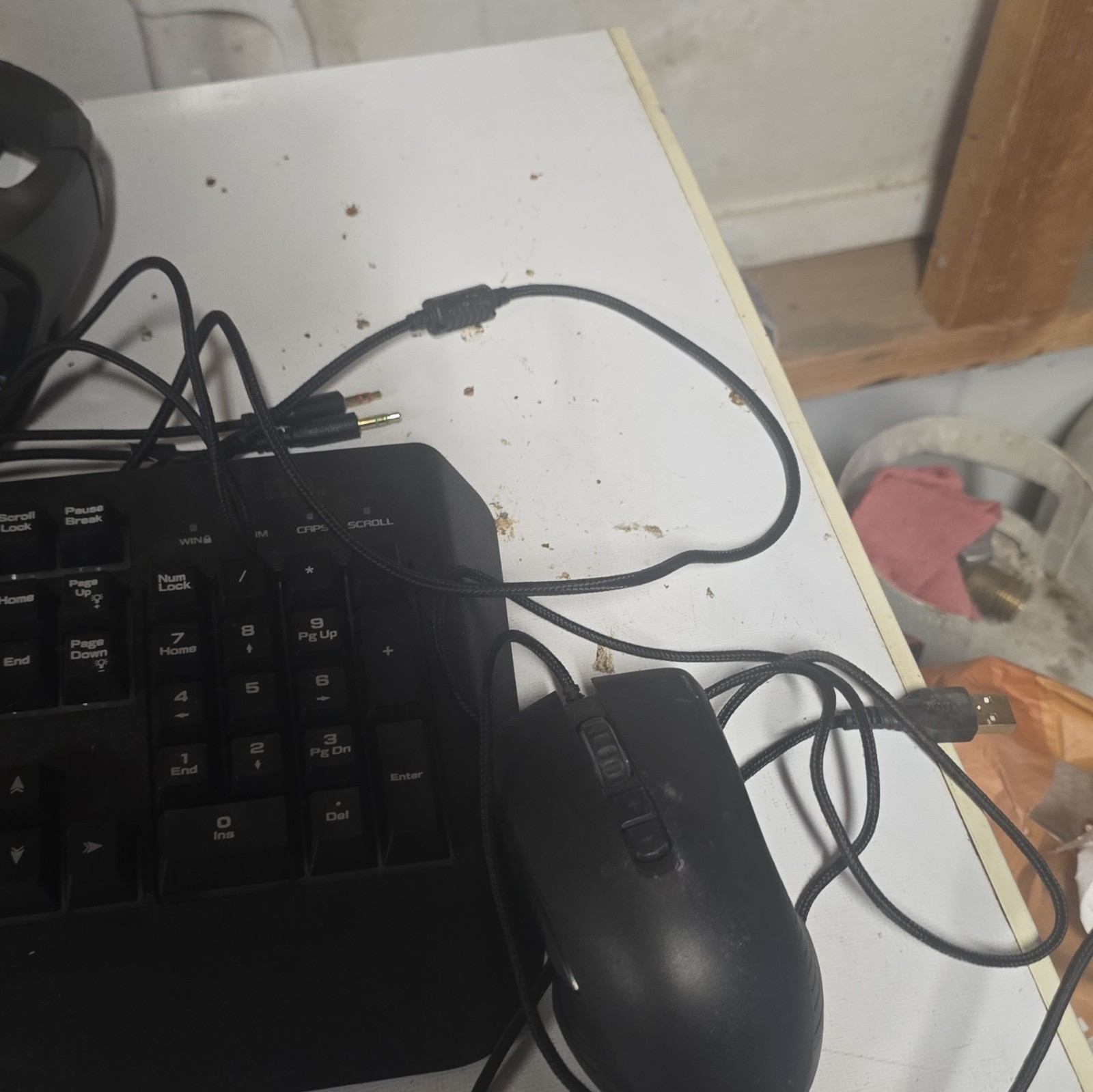 Wired USB Full Size Keyboard & Mouse Bundle Black English QWERTY Standard