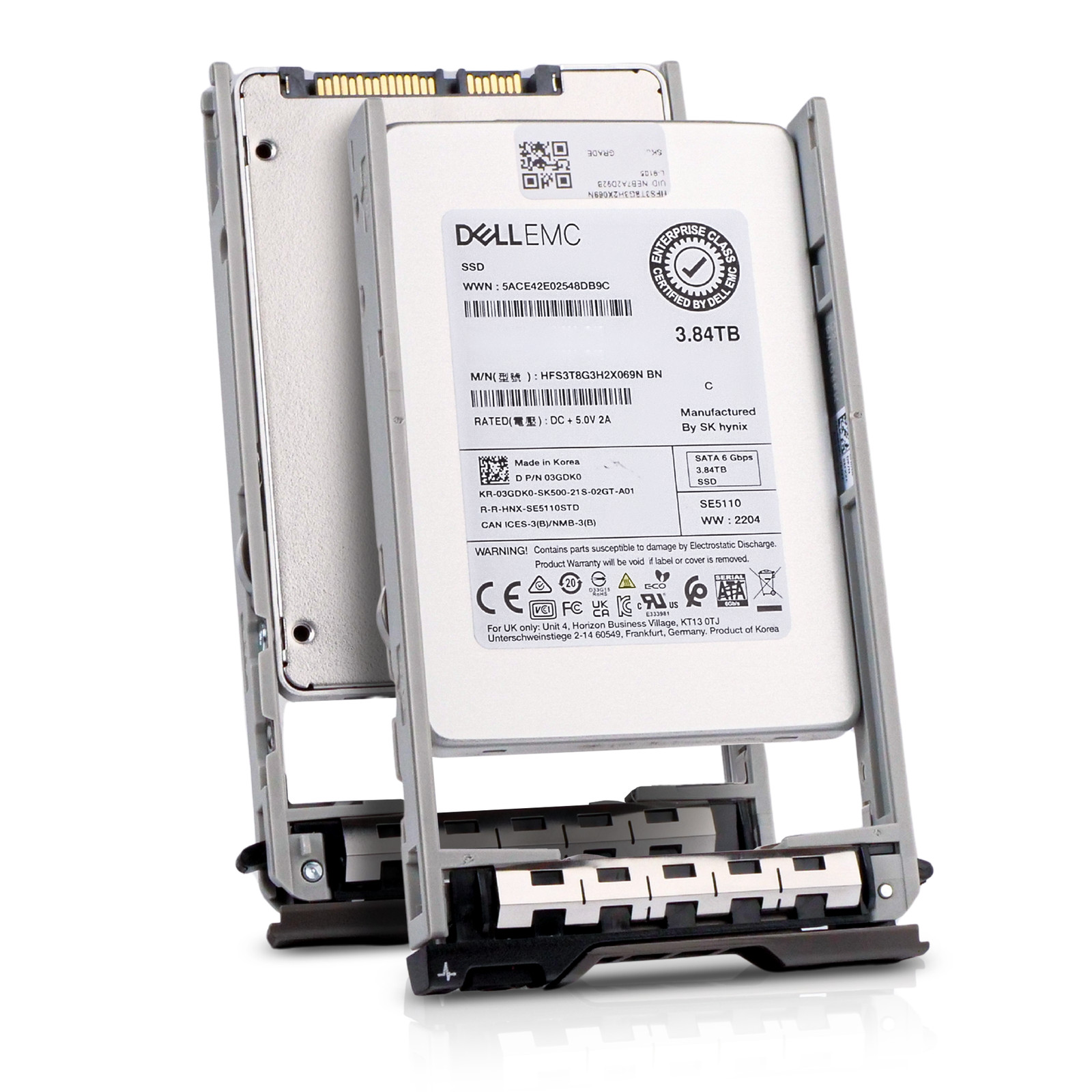 Dell 3.84TB SATA 6Gb/s 3D TLC 1 DWPD 2.5″ Read Intensive SSD 0FYP5F G13
