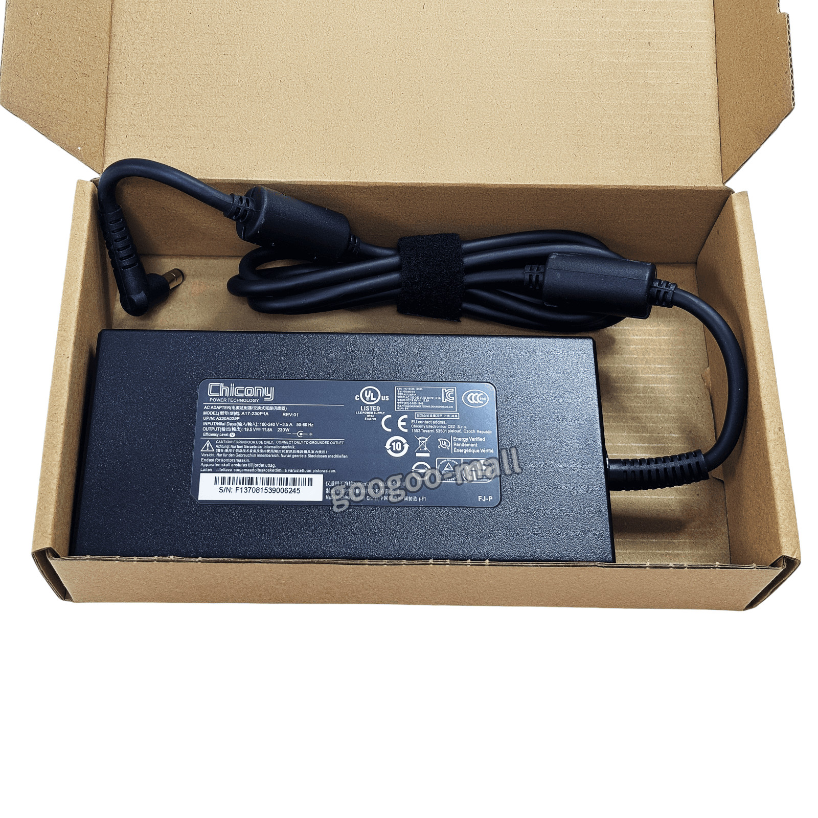 New Genuine 19.5V 11.8A 230W for MSI GS75 Stealth 8SE MS-17G1 Charger AC Adapter