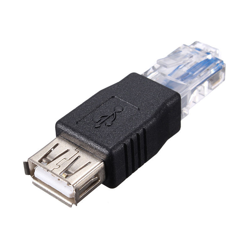 New RJ45 Male to USB AF A Female Adapter Socket LAN Network Ethernet Router Plug
