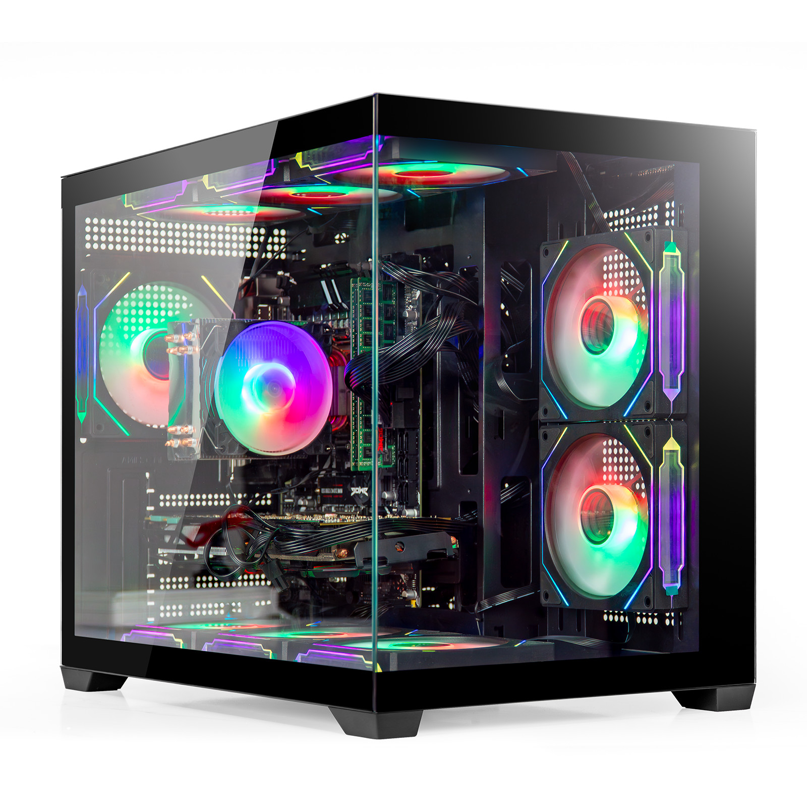 4K Gaming PC,i7-11700F,GTX1080 Ti 11GB,32GB RAM,1TB SSD,WiFi6,WIN11,9*ARGB Fans