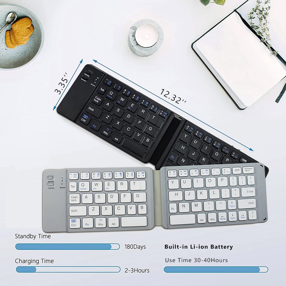 Slim Wireless Bluetooth Keyboard For iMac iPad Android Phone Tablet PC Laptop