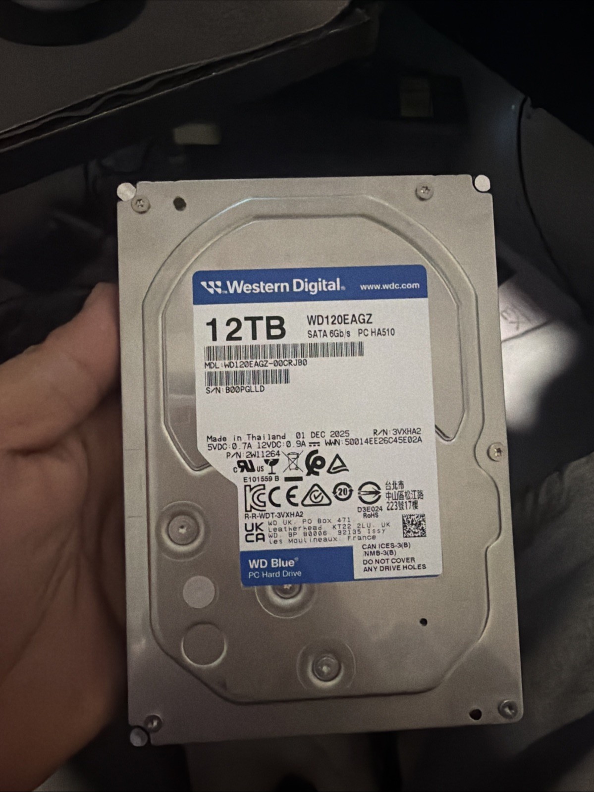 WD 12TB Blue PC Desktop SATA Hard Drive HDD, 7200 RPM 512MB Cache CMR #2