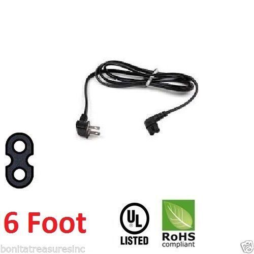 New 6 Foot Power cord IEC-60320 IEC320 C7 to NEMA 1-15P angled for Samsung TV’s