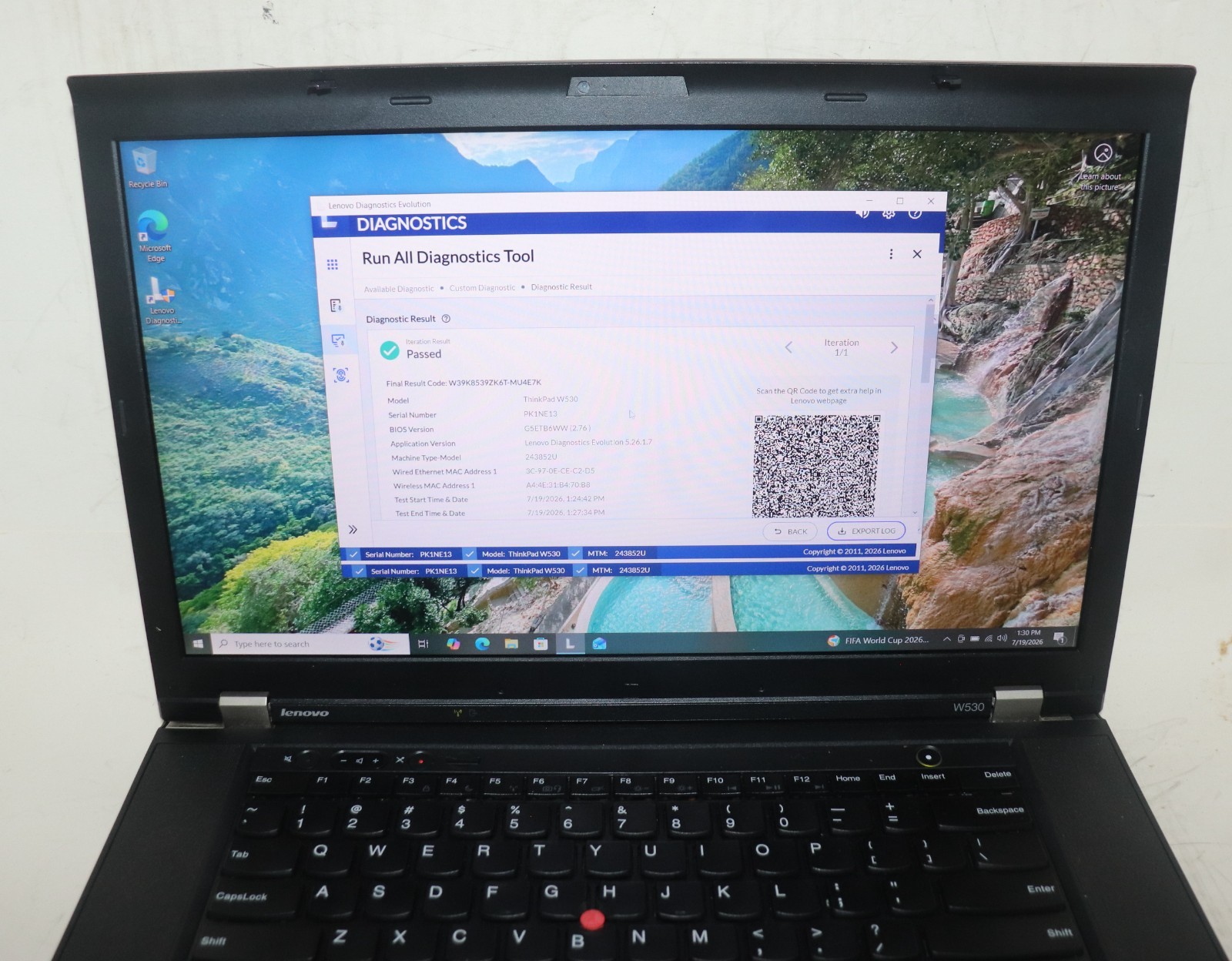Lenovo ThinkPad W530|Core i7@2.70 GHz|16GB RAM 256SSD|WIN 10. PROF|NVIDIA|WiFi