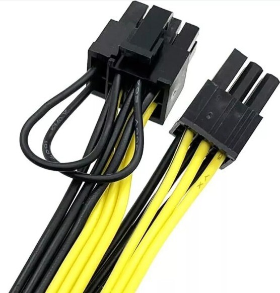 6 Pin PCI-E to 8 Pin(6+2) PCI-E (Male to Male) GPU Power Cable