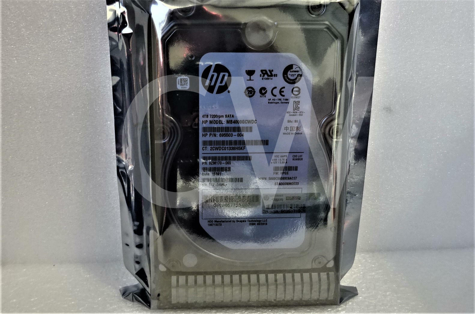 MB4000GCWDC 693720-001 HP 4TB 7.2K RPM 6Gb/s 3.5″ SATA SERVER HDD Hard Drive